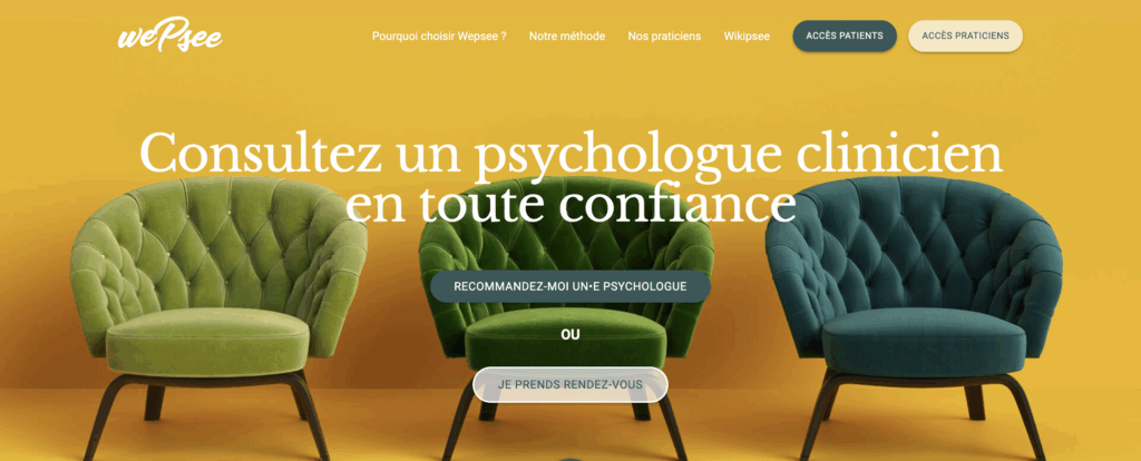 Page d'accueil de Wepsee