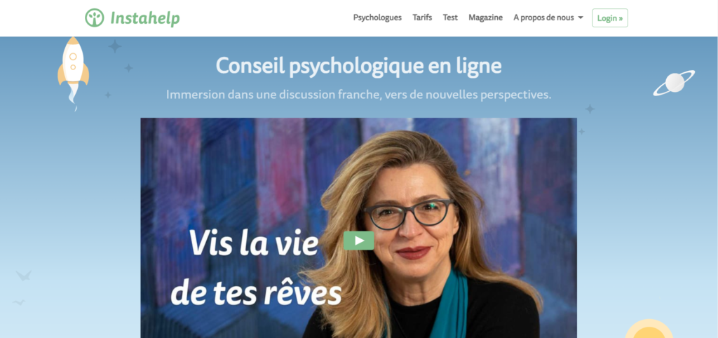 Top 10 des sites de psy en ligne Instahelp l'abonnement psychologique